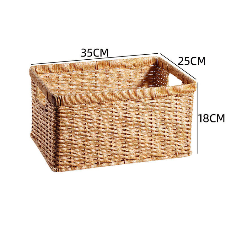 Handcrafted Rectangular Wicker Storage Bin Bowlift