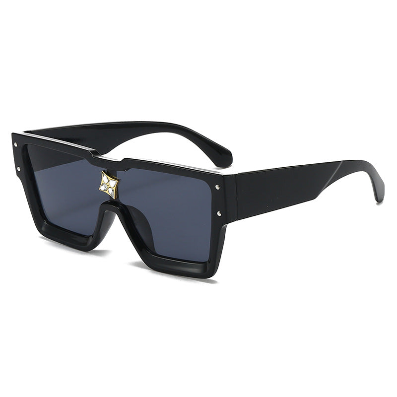 Bold Geometric Shield Sunglasses
