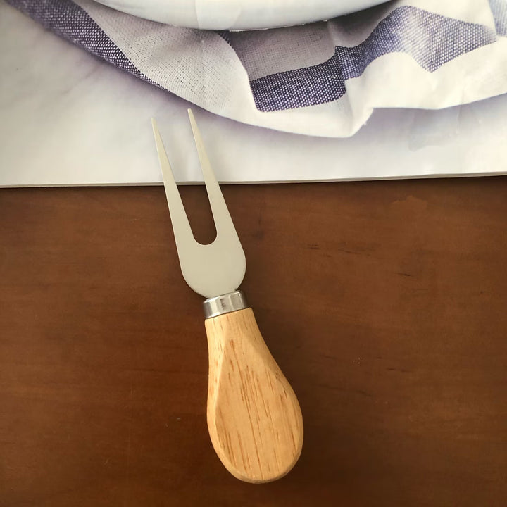 Wooden-Handled Stainless Steel Cheese Spatula Bowlift