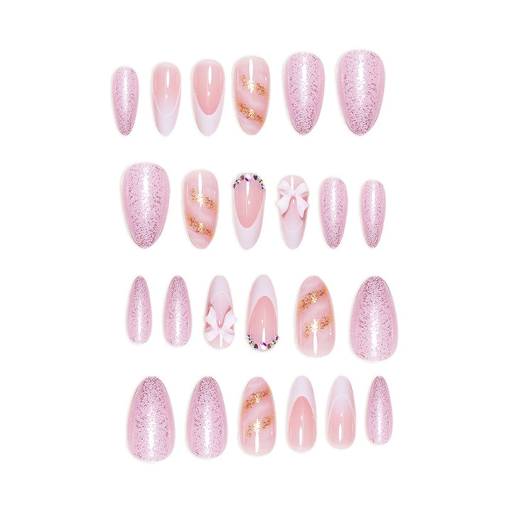 Elegant Floral Press-On Nail Art Extensions Bowlift