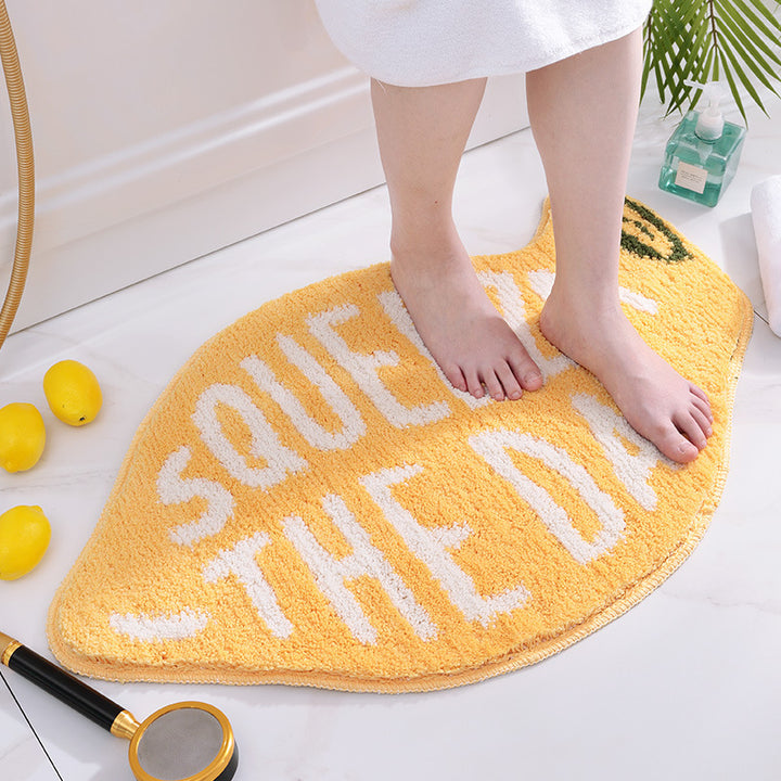 Playful Fruit-Themed Bath Rug Bowlift
