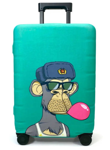 Unisex nan elastic suitcase cover with artistic marble print, shockproof fit and tear-resistant stretch material Bowlift