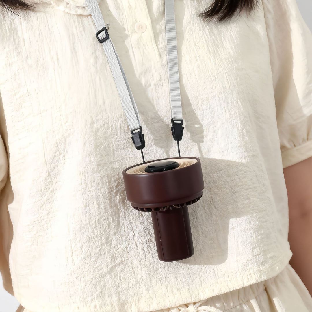 Ladies Portable Hand Fan with LCD Display and USB Charging Function Bowlift
