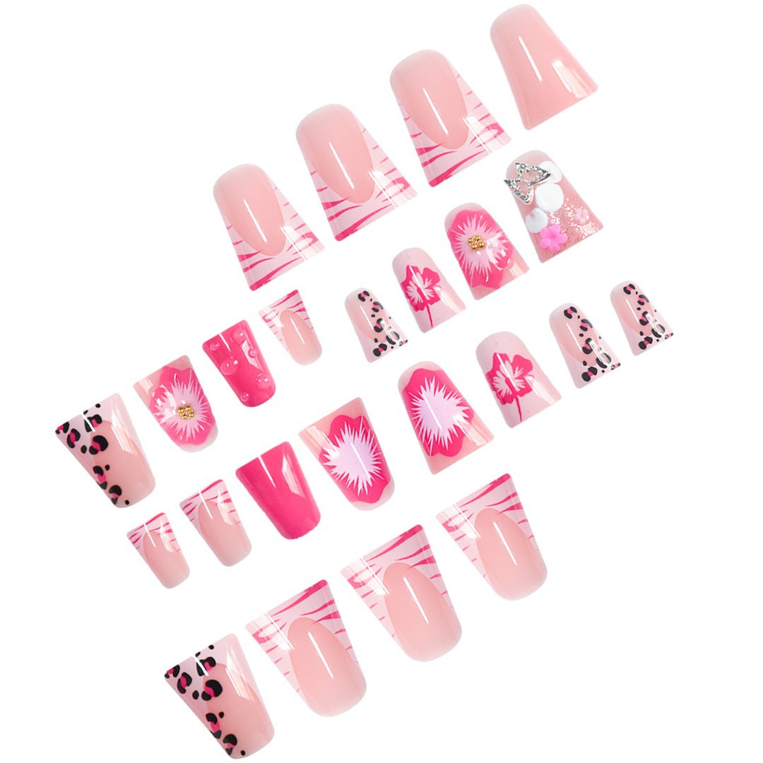 Decorative Floral Pattern Press-On Nails Bowlift