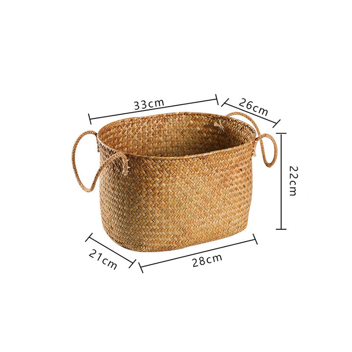 Large Handwoven Storage Basket Bowlift