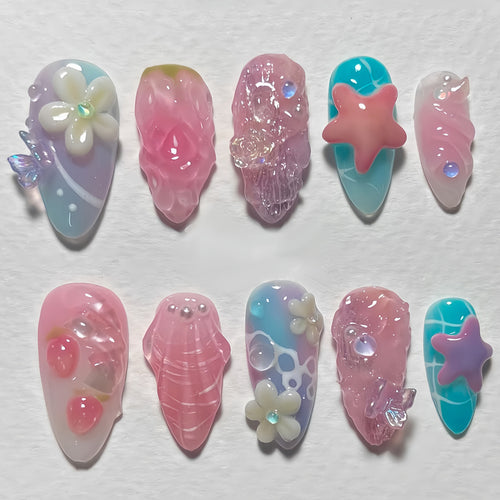 Thematic Artisan Press-On Nail Set Bowlift