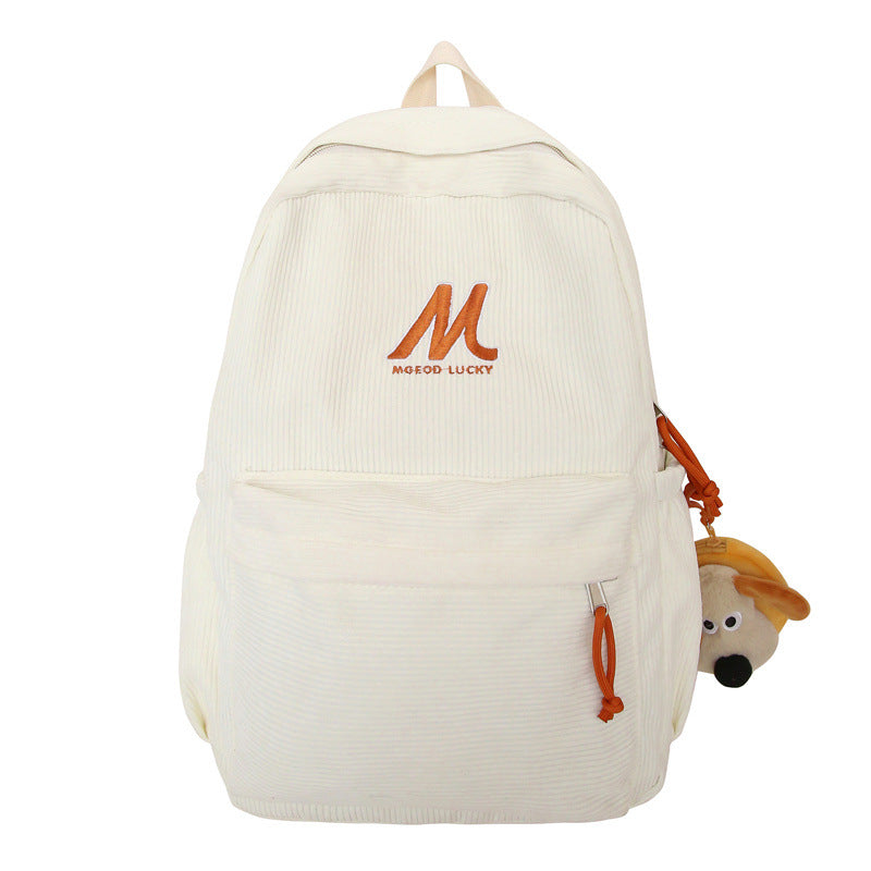 Casual Plush Textured School Backpack Bowlift