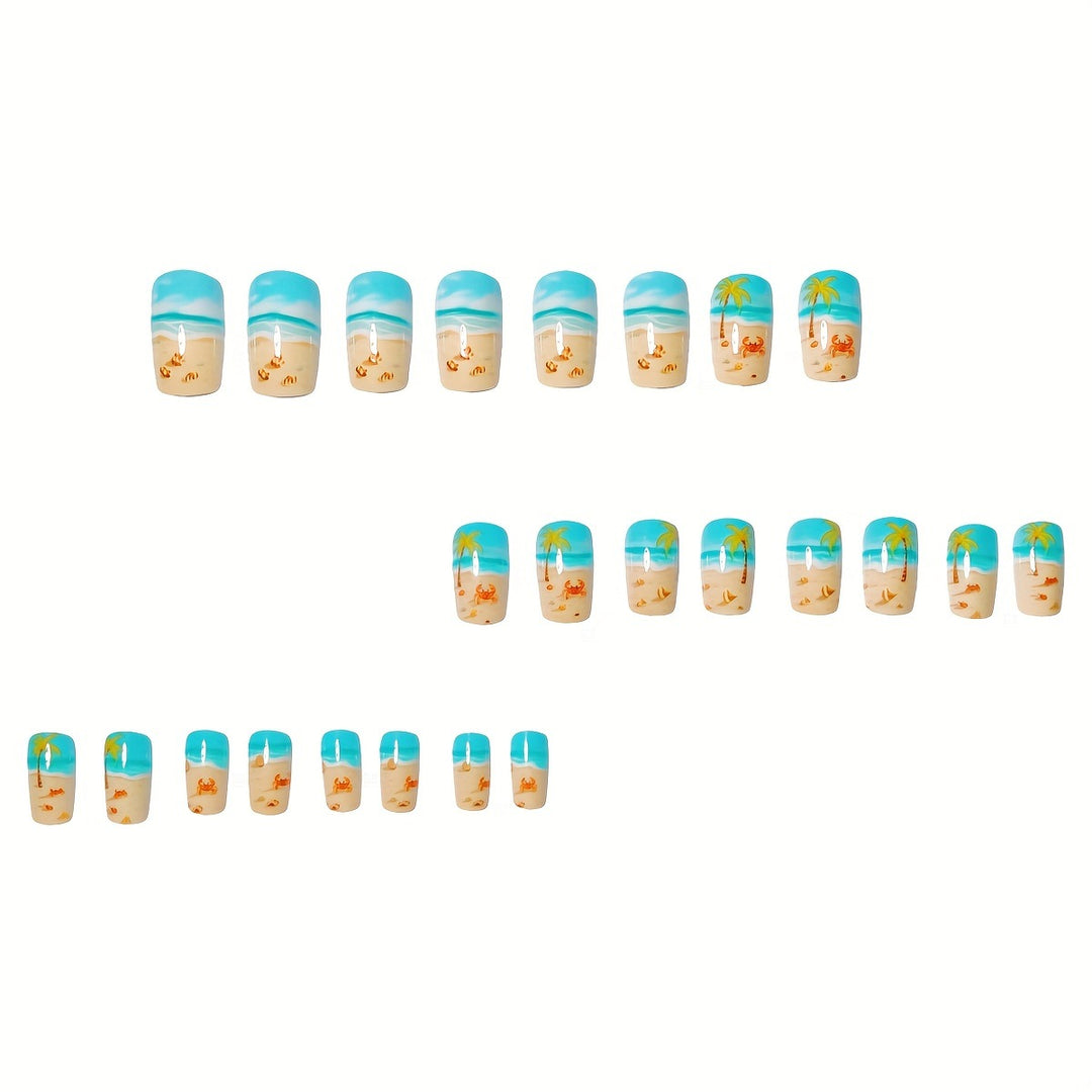 Tropical Beach-Themed Nail Art Bowlift