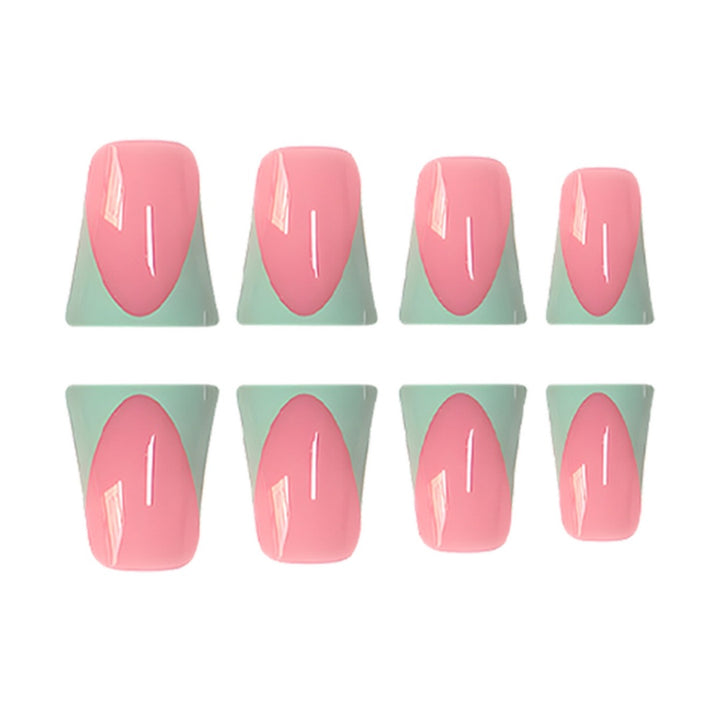 Stylish French Tip Press-On Nails with Customizable Design Bowlift