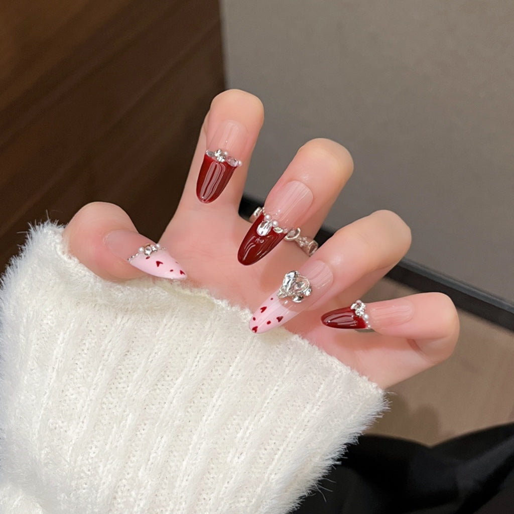Crystal-Embellished Press-On Nail Extensions Bowlift
