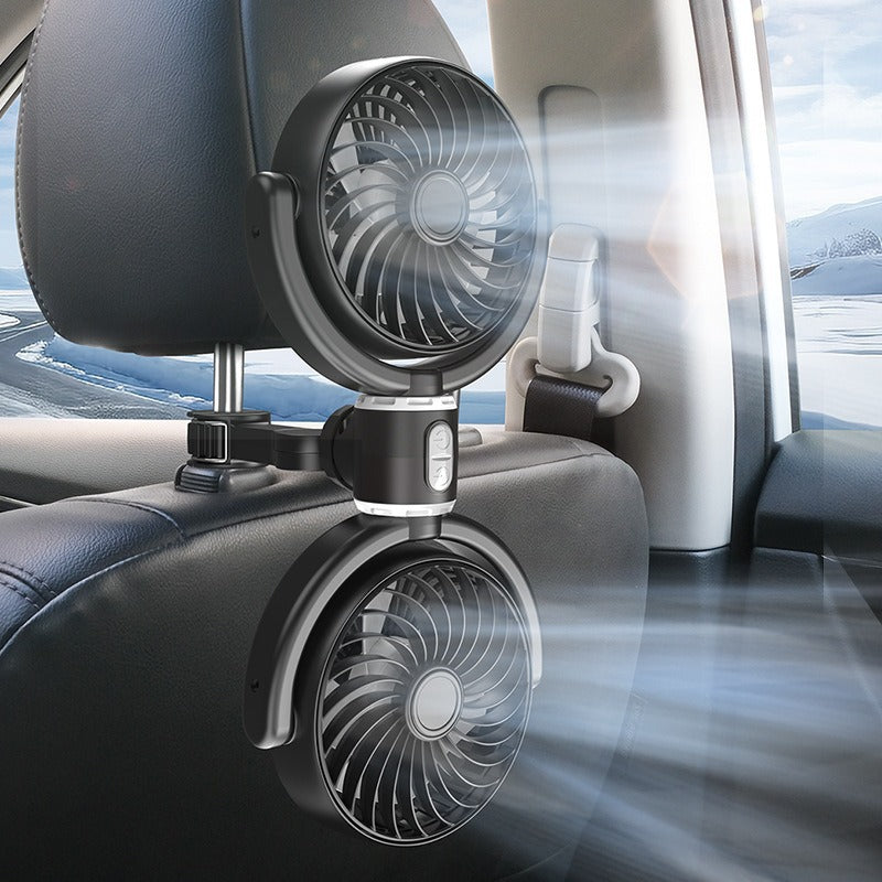 Adjustable Dual-Head Car Air Circulation Fan Bowlift