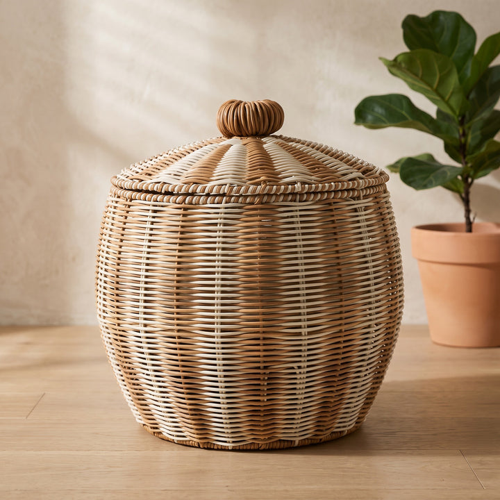 Stylish basket with lid Bowlift