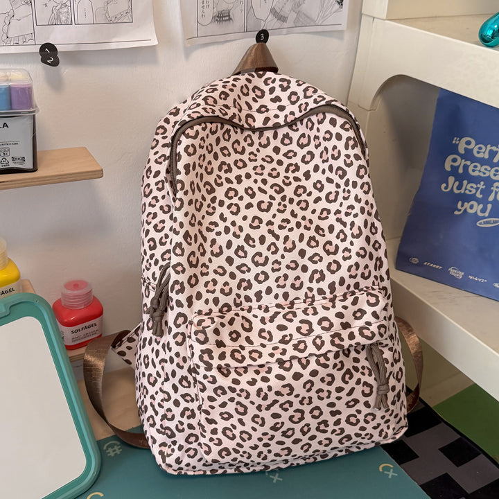 Playful Leopard Print Backpack