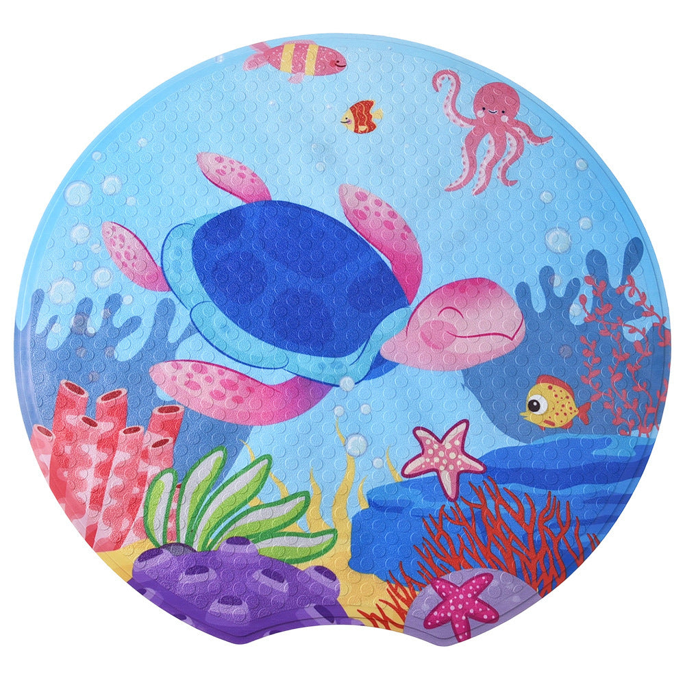 Cartoon Ocean-Themed Bath Mat Bowlift
