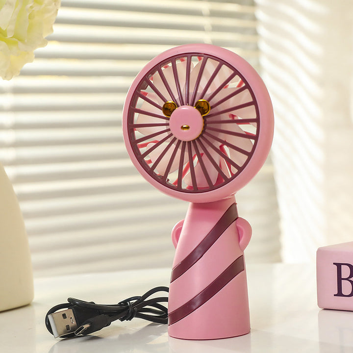 Women's Portable Mini Handheld Fan with USB Charging Function and Ergonomic Design Bowlift