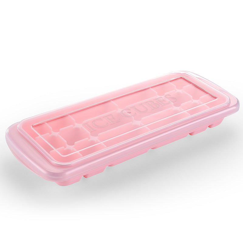 Silicone ice cube tray with precise fitting lid Bowlift