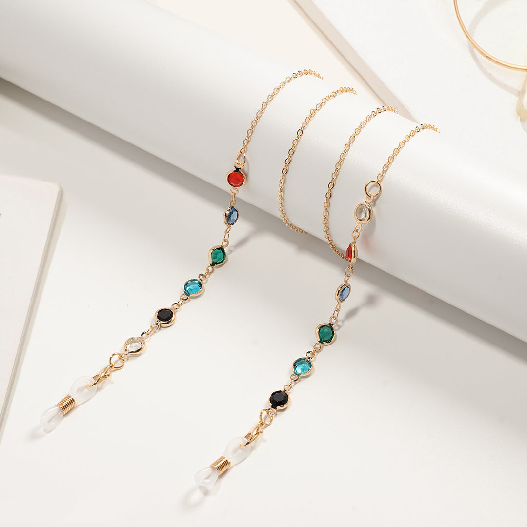 Decorative Crystal Eyewear Chain Bowlift