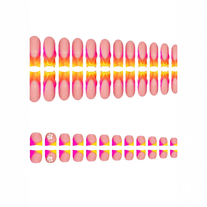Trendy Flame Design Acrylic Nail Enhancements Bowlift
