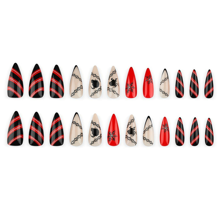 Creative Nail Design Set in Gothic Style Bowlift