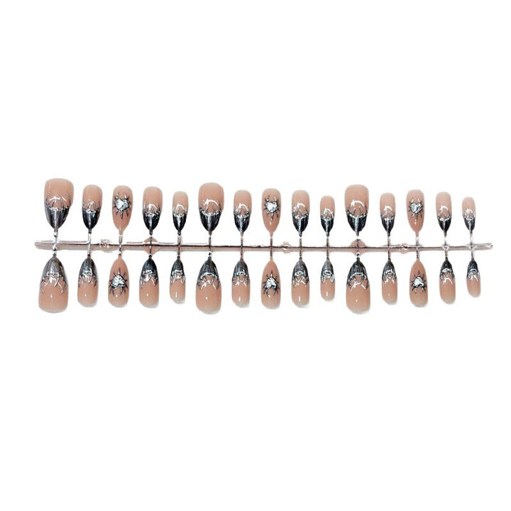 Artificial nails with metallic accents Bowlift