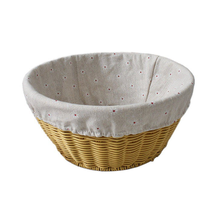 Cozy Fabric-Lined Woven Basket Bowlift