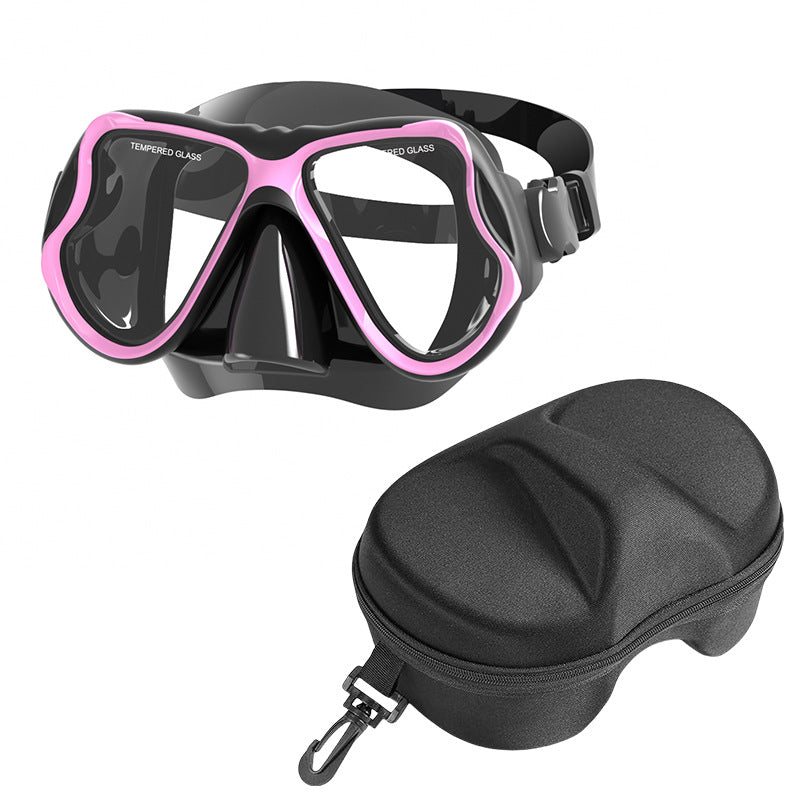 Diving mask with wide field of vision and comfortable wearing comfort Bowlift