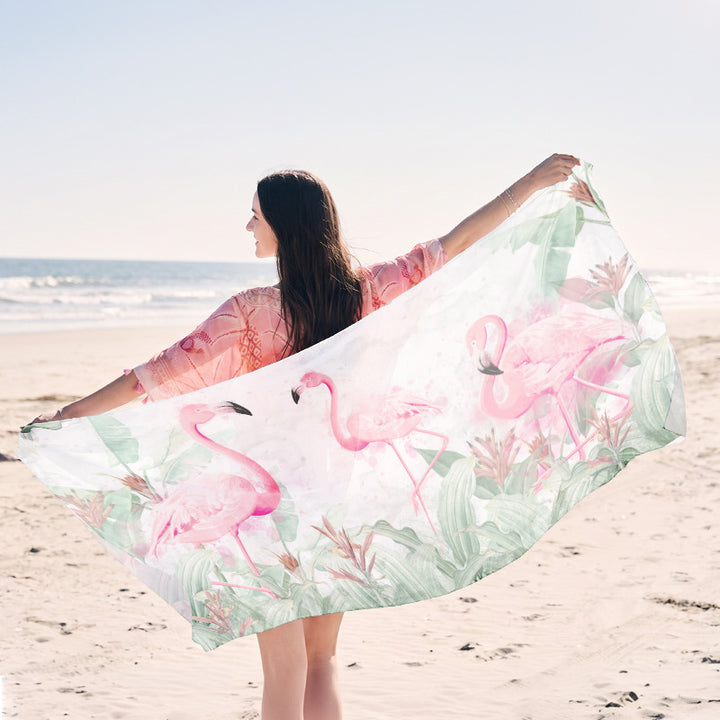 Beach towel with elegant jellyfish pattern Bowlift
