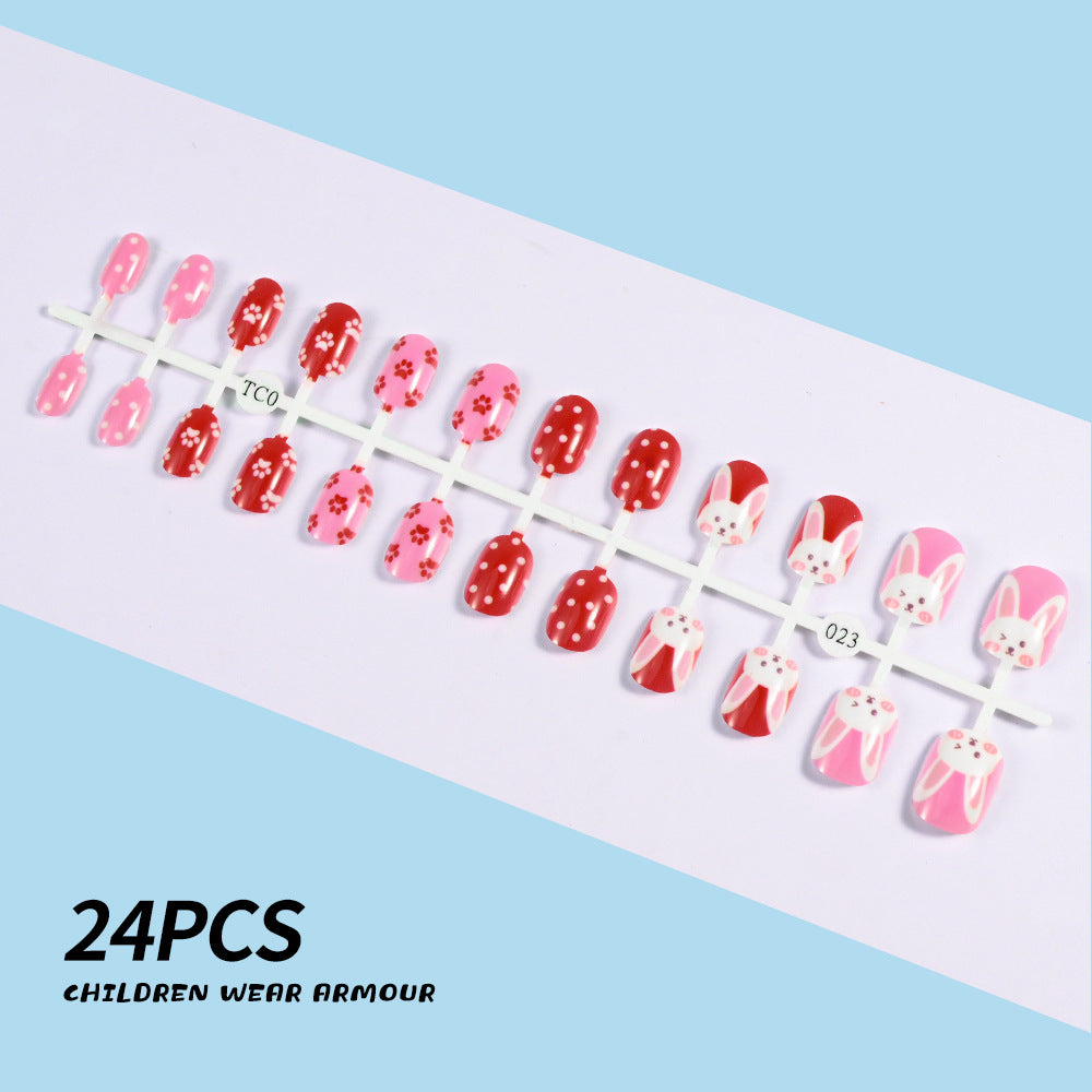 Children's Fun-Themed Press-On Nail Set Bowlift