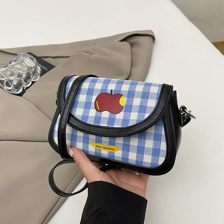 Playful Gingham Pattern Handbag Bowlift