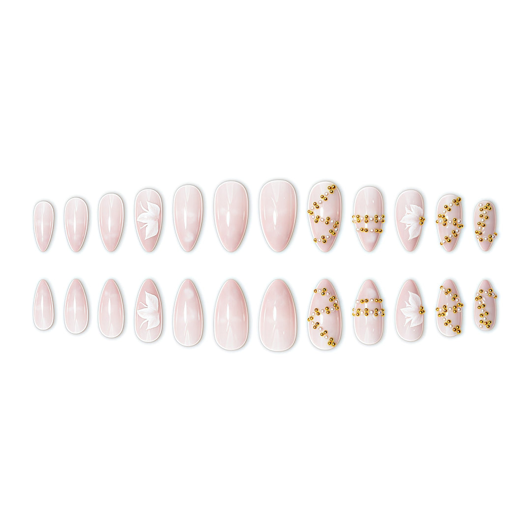 Elegant 3D Floral Nail Art Design Bowlift