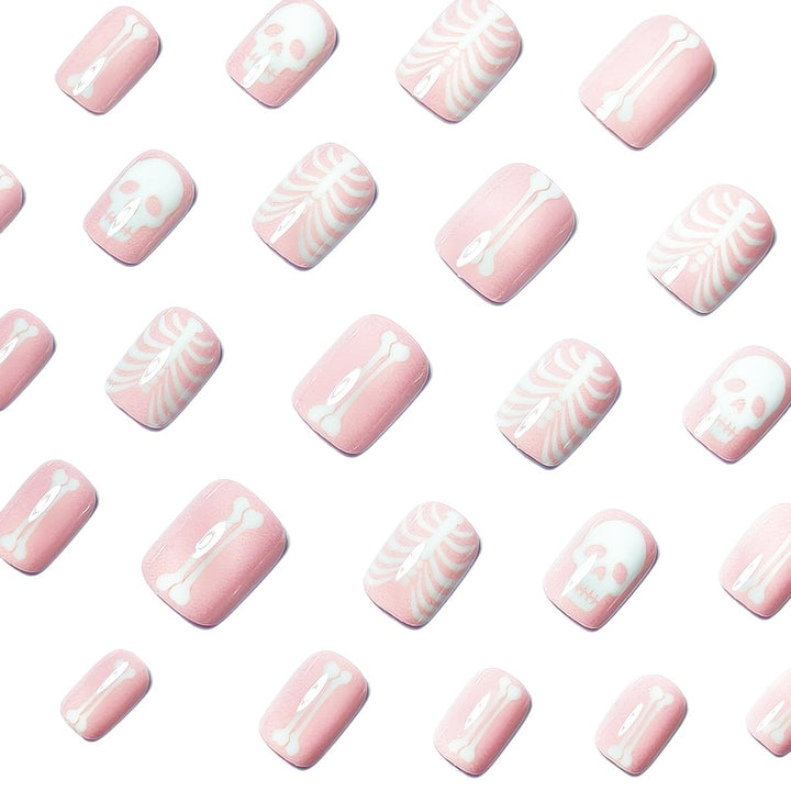 Creative artificial nails with bone motif Bowlift