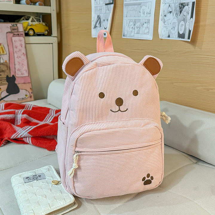Backpack with Cute Bear Design and Practical Compartments Bowlift