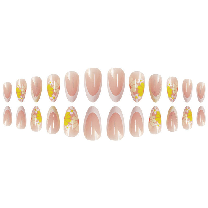 Detailed Floral Press-On Nails Bowlift