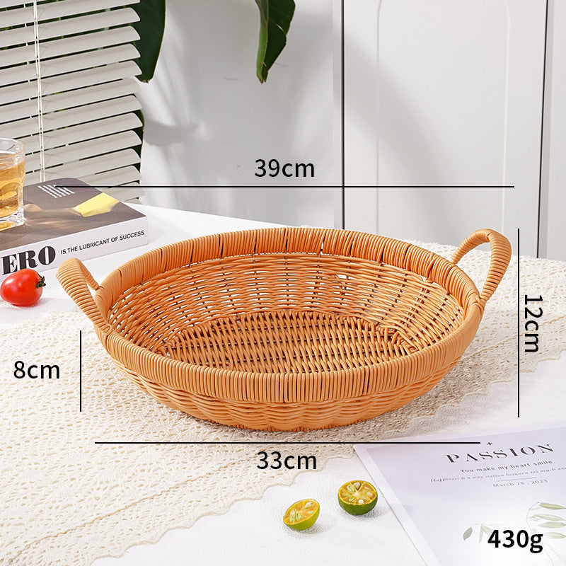 Handwoven Round Serving Basket Bowlift