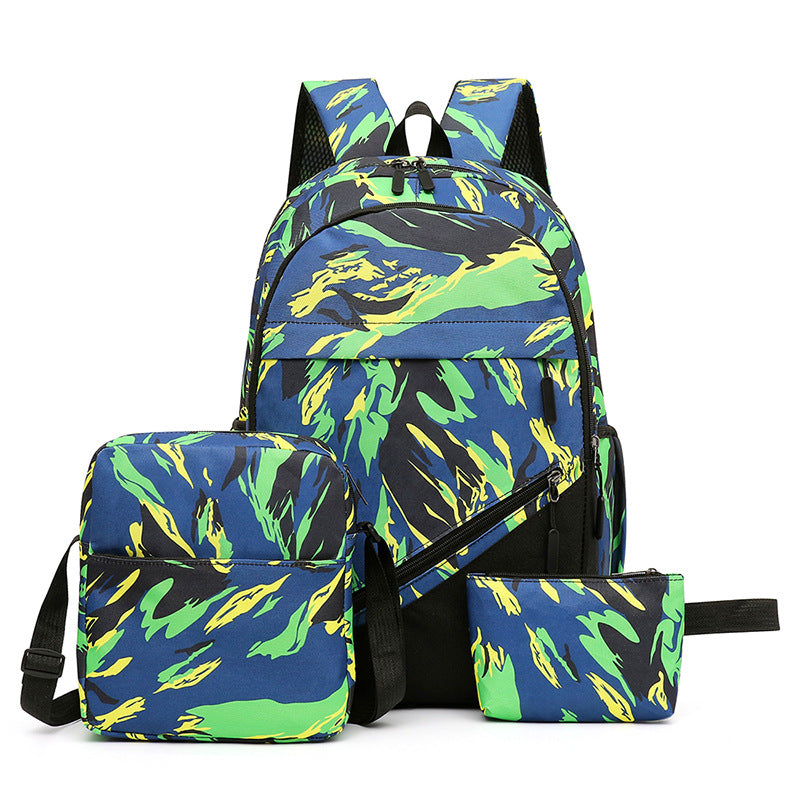 Fashionable backpack set with multiple compartments Bowlift