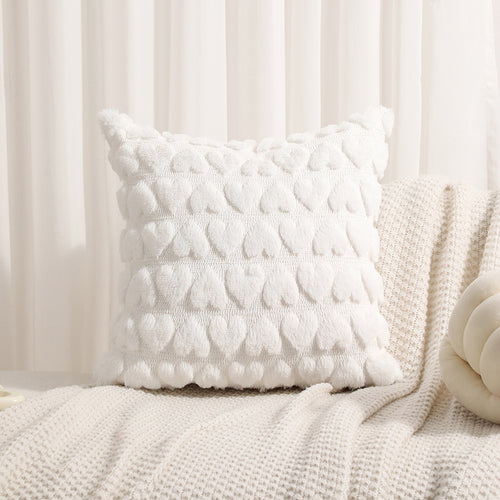 Textured Heart Pattern Decorative Pillow