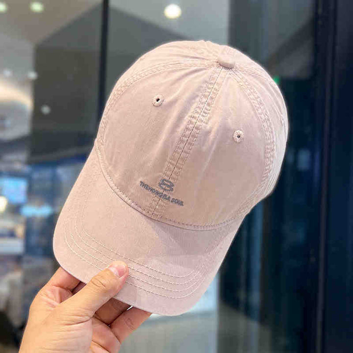 Men's Distressed Cotton Baseball Cap Bowlift