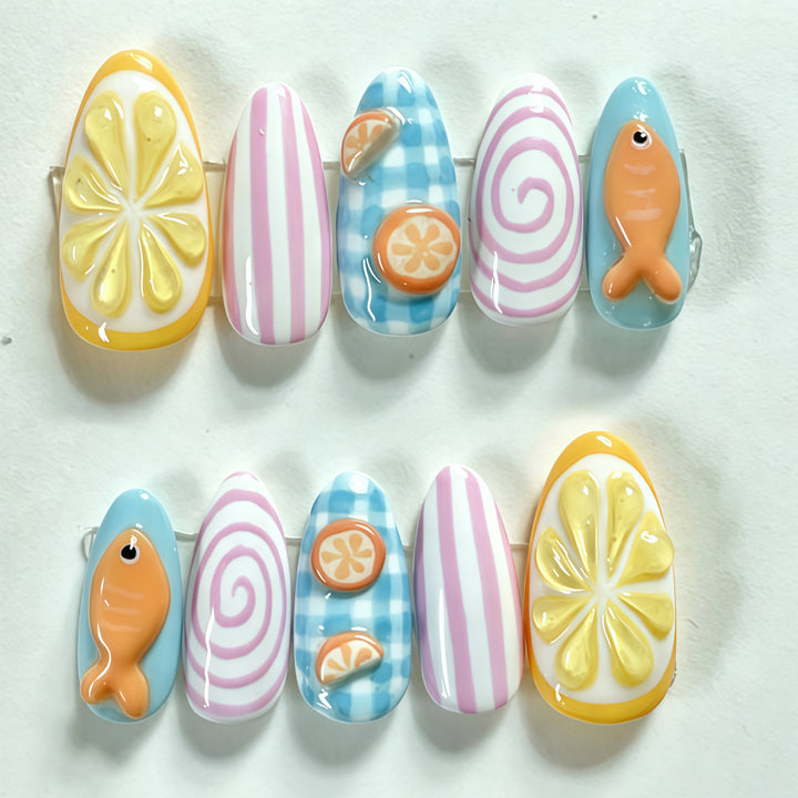 Creative Nail Art with Cheerful Designs Bowlift