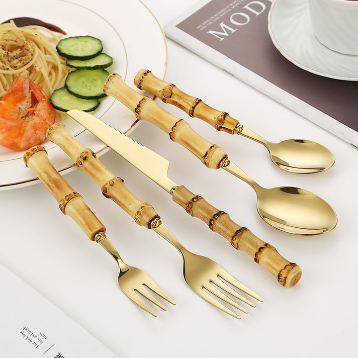 Bamboo Handle Salad Fork Bowlift