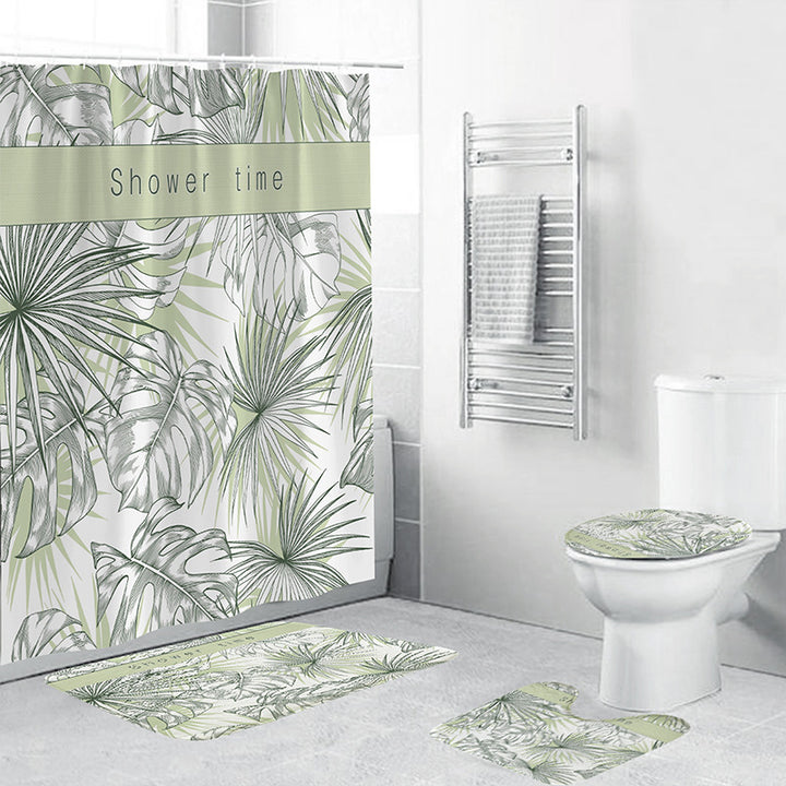Tropical Plant Bathroom Set Bowlift