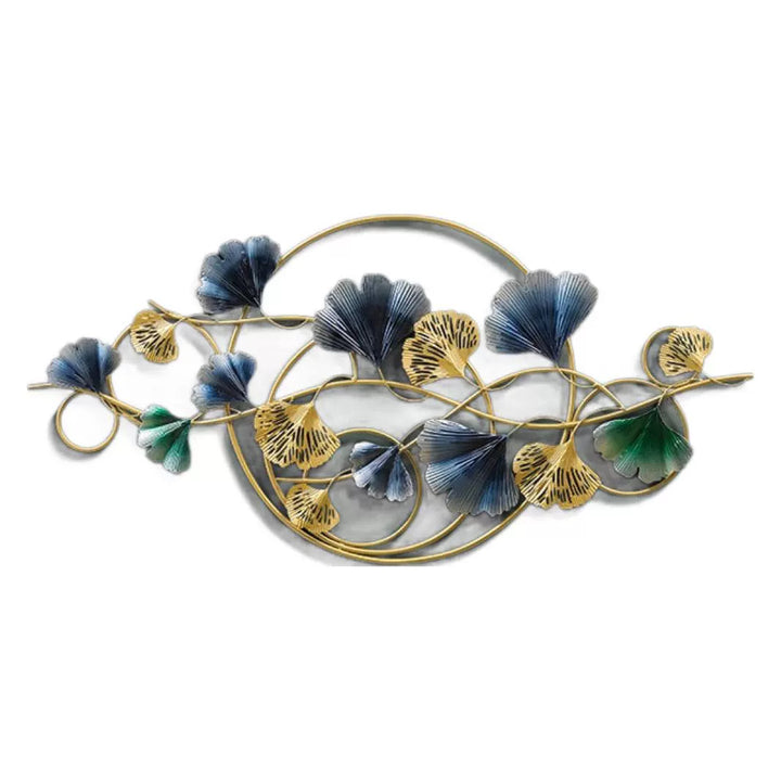 Decorative Metal Wall Art Sculpture with Ginkgo Leaf Design Bowlift