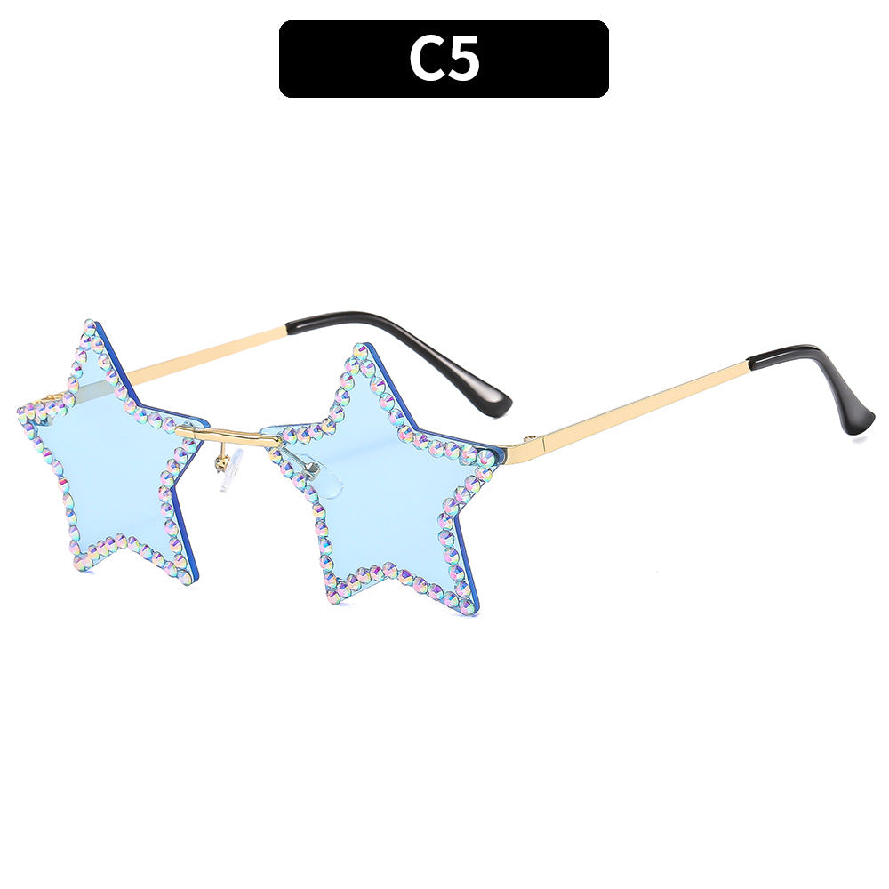 Star Shaped Rhinestone Sunglasses