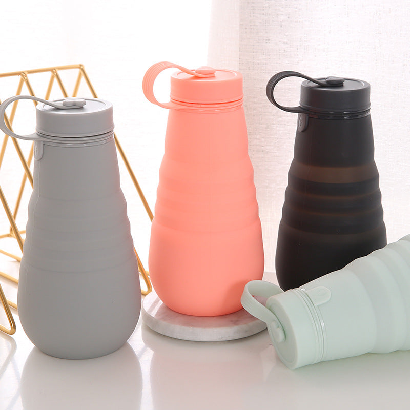 Ladies Foldable Silicone Drinking Bottle with Secure Closure Bowlift