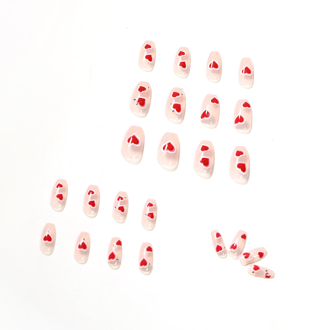 Artistic nail art with heart design Bowlift