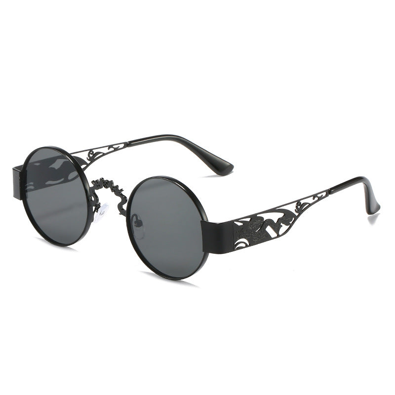 Women's artistic round sunglasses with elegant filigree frame Bowlift