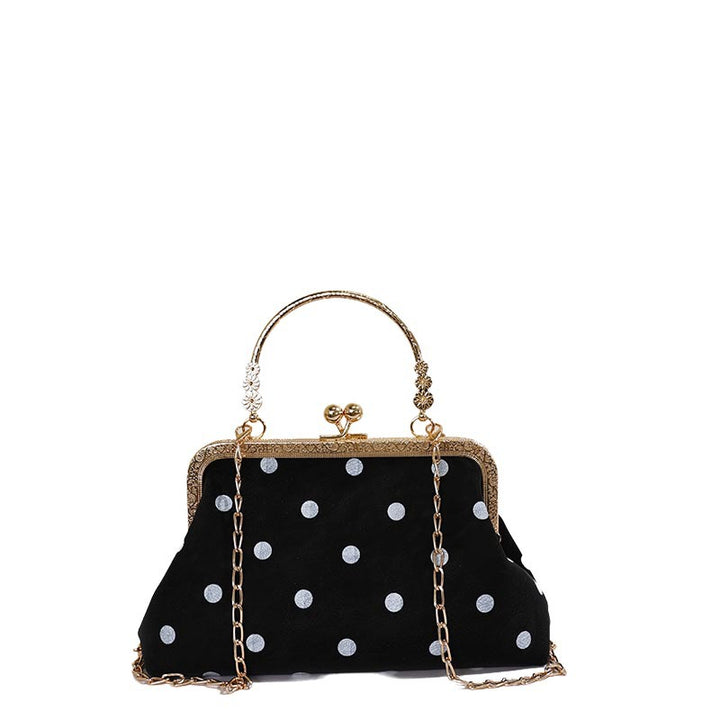 WoVintage Elegant Polka Dot Evening Clutch Bowlift