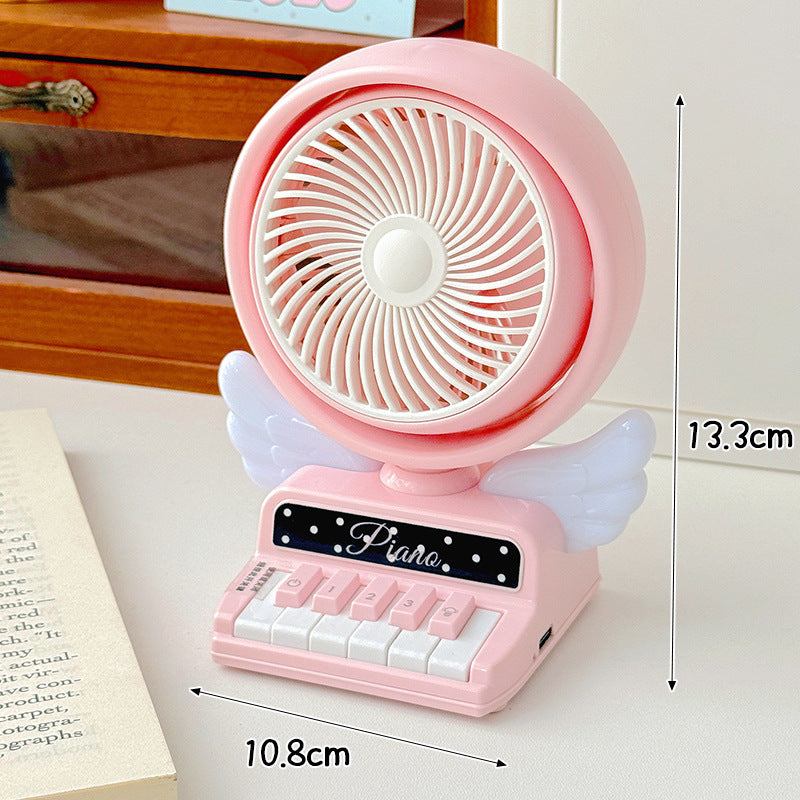 Women portable mini fan in creative piano design Bowlift