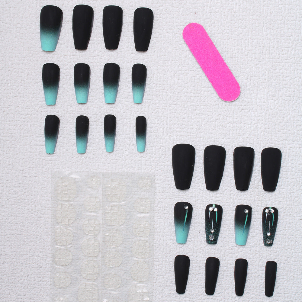 Matte Ombre Press-On Nail Design Bowlift
