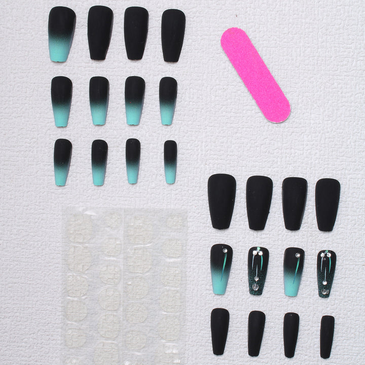 Matte Ombre Press-On Nail Design Bowlift