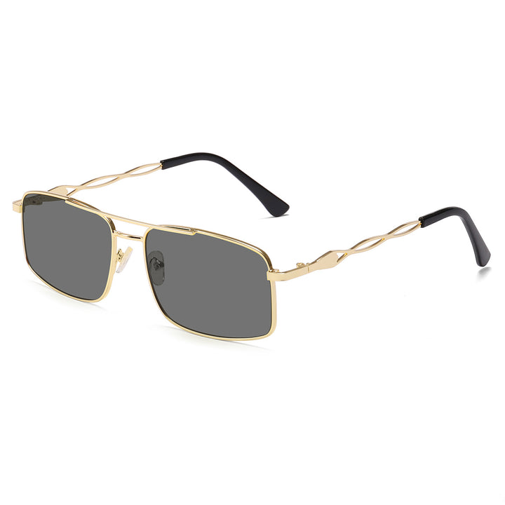 Women's sunglasses with trendy rectangular frame and yellow lenses Bowlift